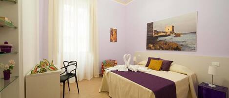 Premium bedding, desk, soundproofing, iron/ironing board