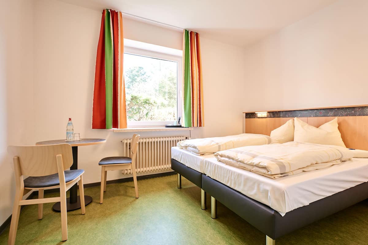 Camera con letto matrimoniale o 2 letti singoli | Una scrivania, lenzuola