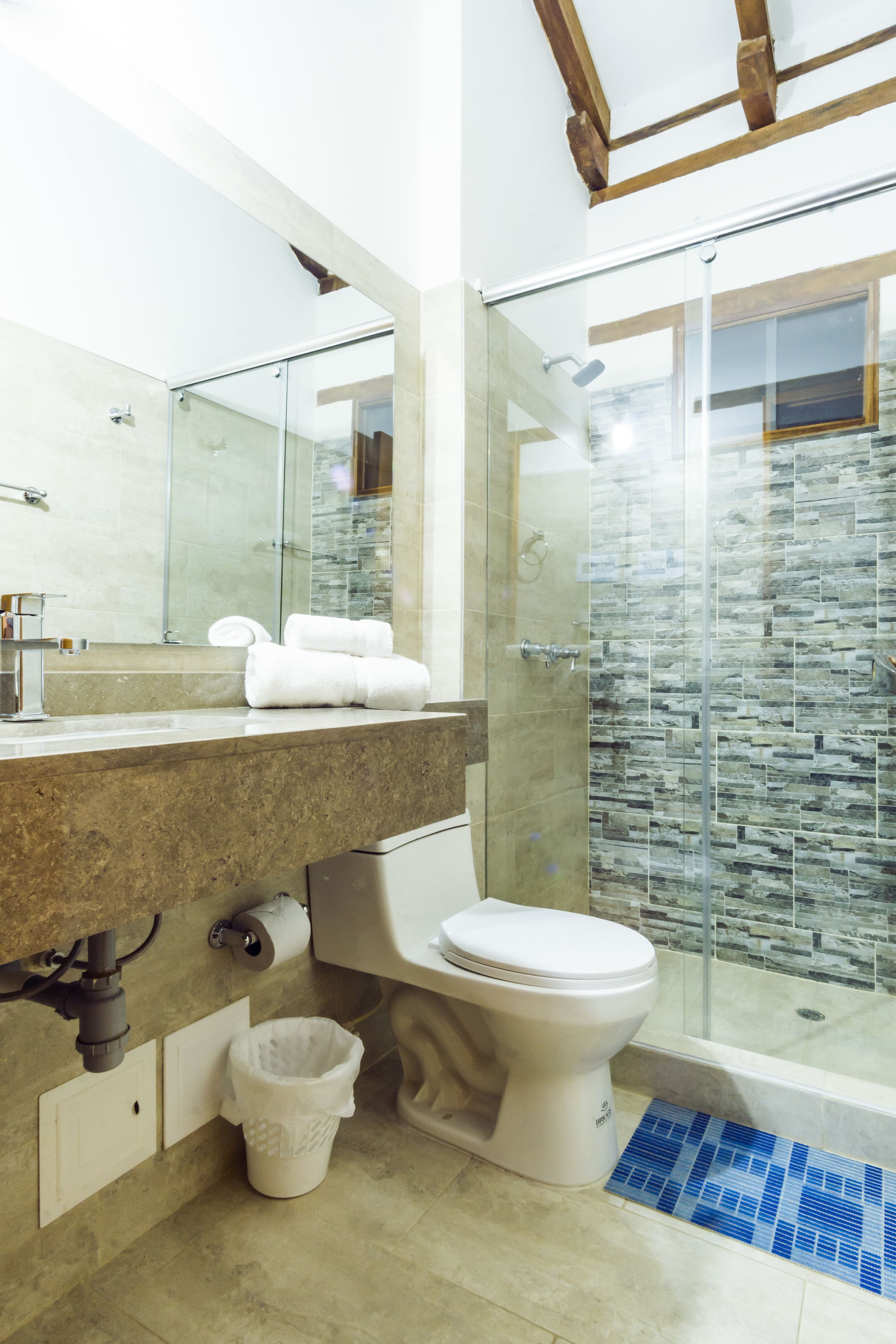 free toiletries, towels, soap, shampoo