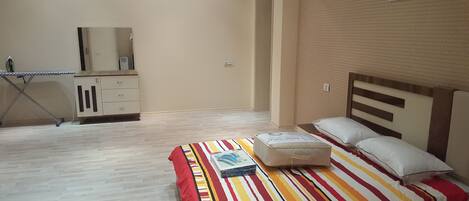 Family Apartment, 2 Bedrooms, Kitchen, Courtyard View | Living area | Flat-screen TV