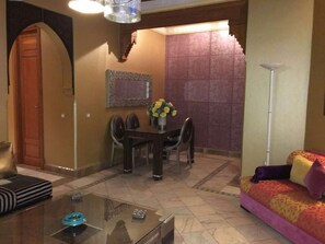 Apartment, 2 Bedrooms | Living area | Plasma TV - Appartements Jardins de la Palmeraie 3 (Marrakech)