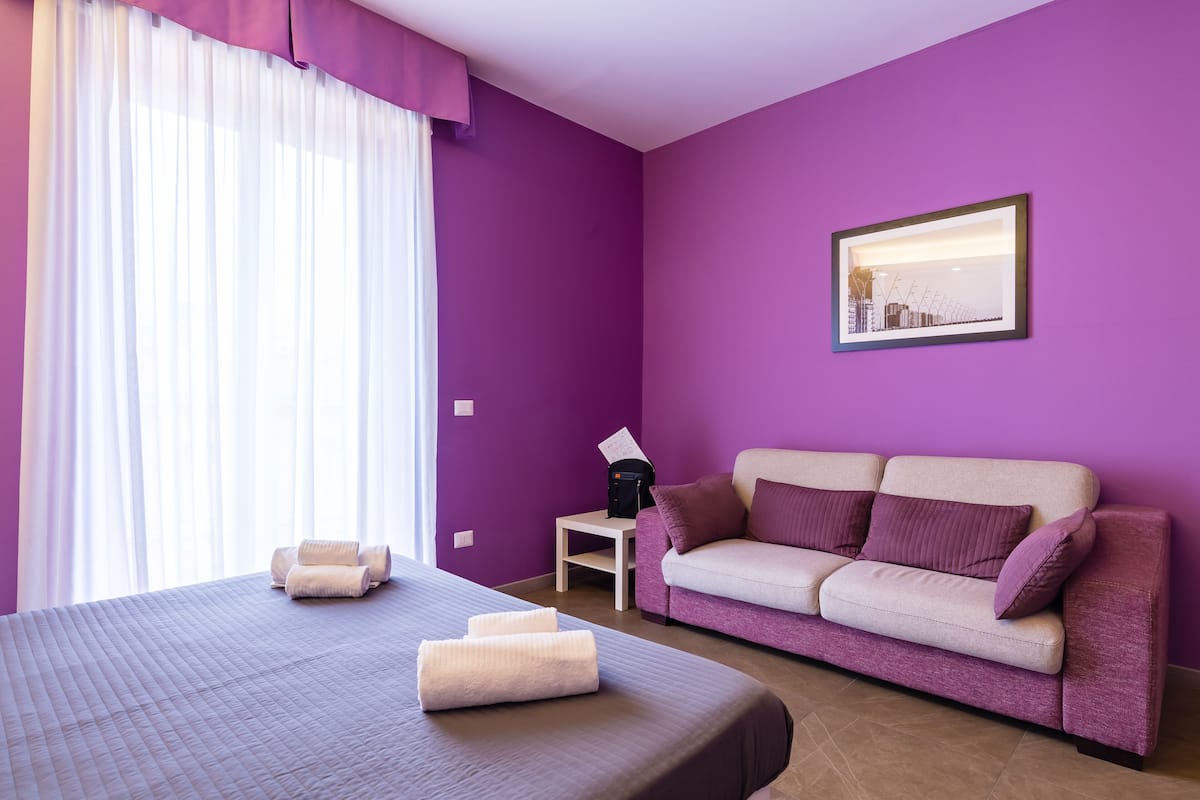Comfort Quadruple Room | Individually furnished, desk, laptop workspace, soundproofing