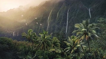 Beach nearby, sun loungers, beach towels