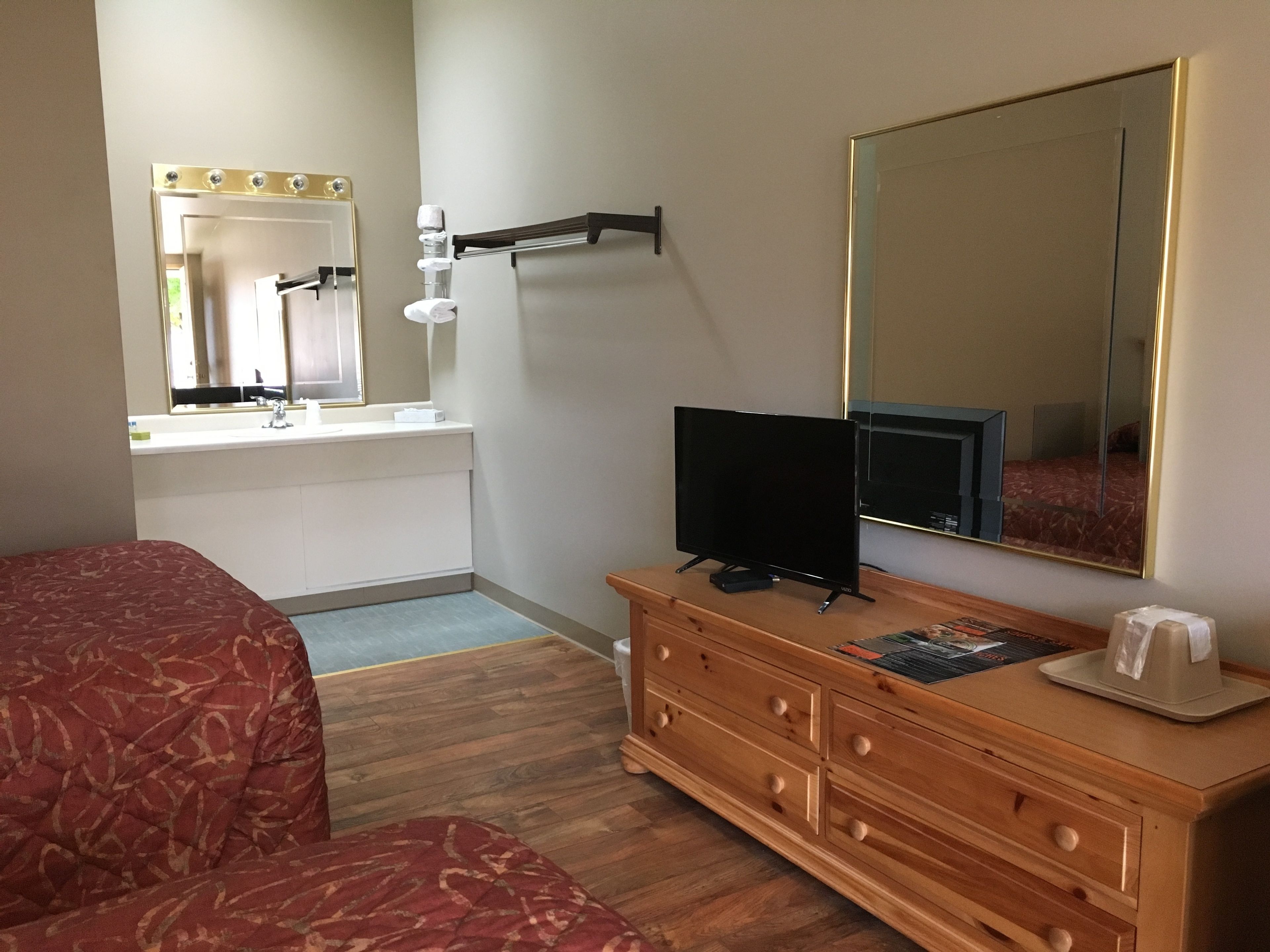 blackout curtains, iron/ironing board, free wifi, bed sheets