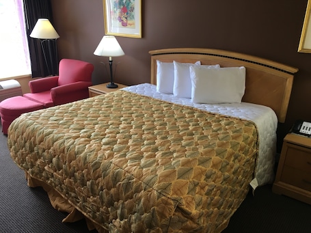 Standard Single Room, 1 King Bed, Refrigerator & Microwave. Budget Inn Tarboro