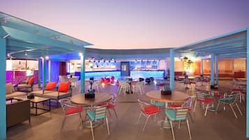 Rooftop bar, pool views, open daily