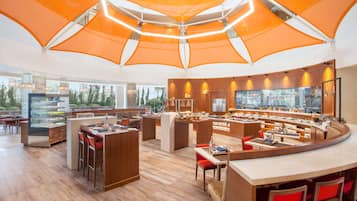 3 restaurants, breakfast, lunch, dinner served; international cuisine