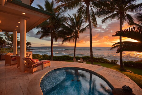 Outdoor pool, a heated pool - DISCOUNTED OCTOBER Special - Oceanfront Private Home (Kihei)
