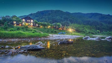 Front of property – evening/night