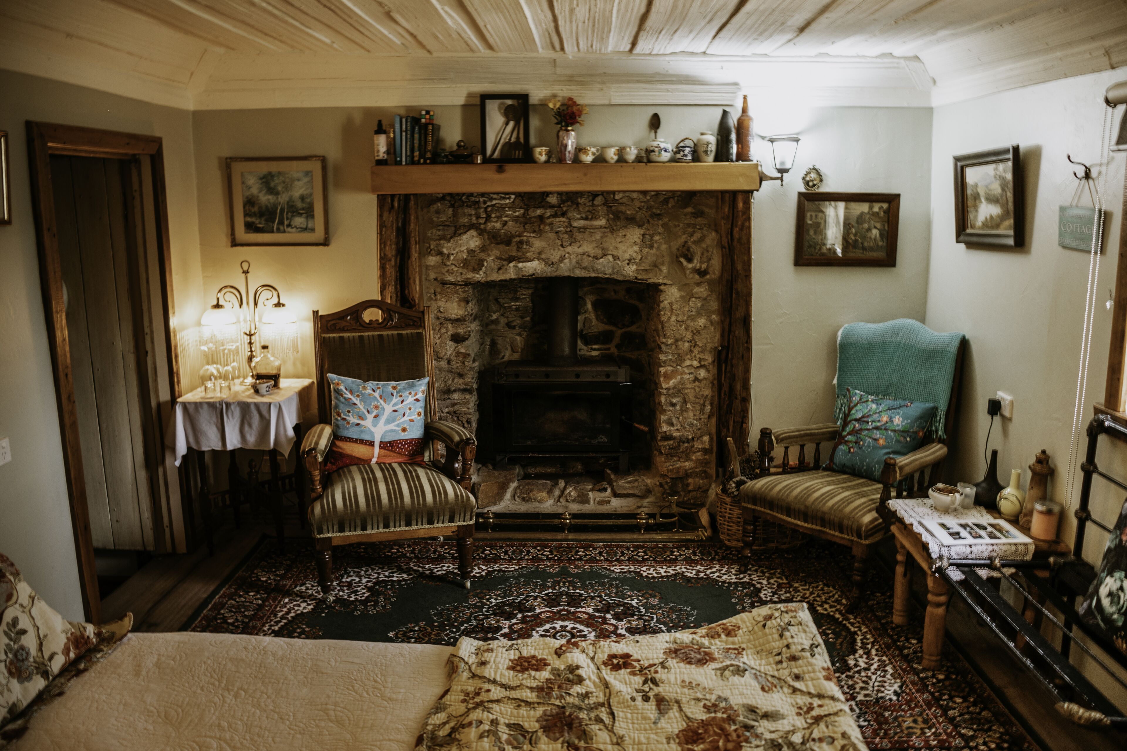 Cottage Romantique, 1 grand lit, vue jardin | Coin séjour