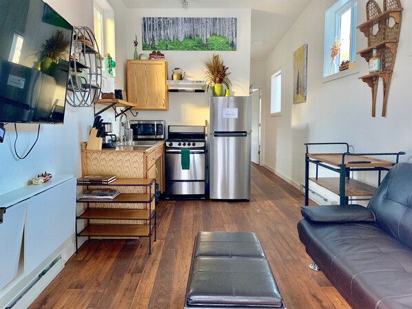 TV, fireplace - Aspen Cabin: Fully-Furnished, Pet Friendly Cabin (Lawson)