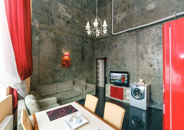 Appartement Deluxe, 3 chambres | Coin séjour