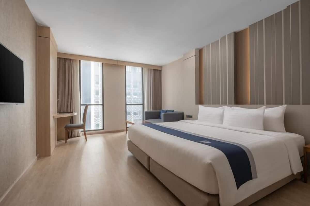 1 Schlafzimmer, Zimmersafe, Schreibtisch, Verdunkelungsvorhänge