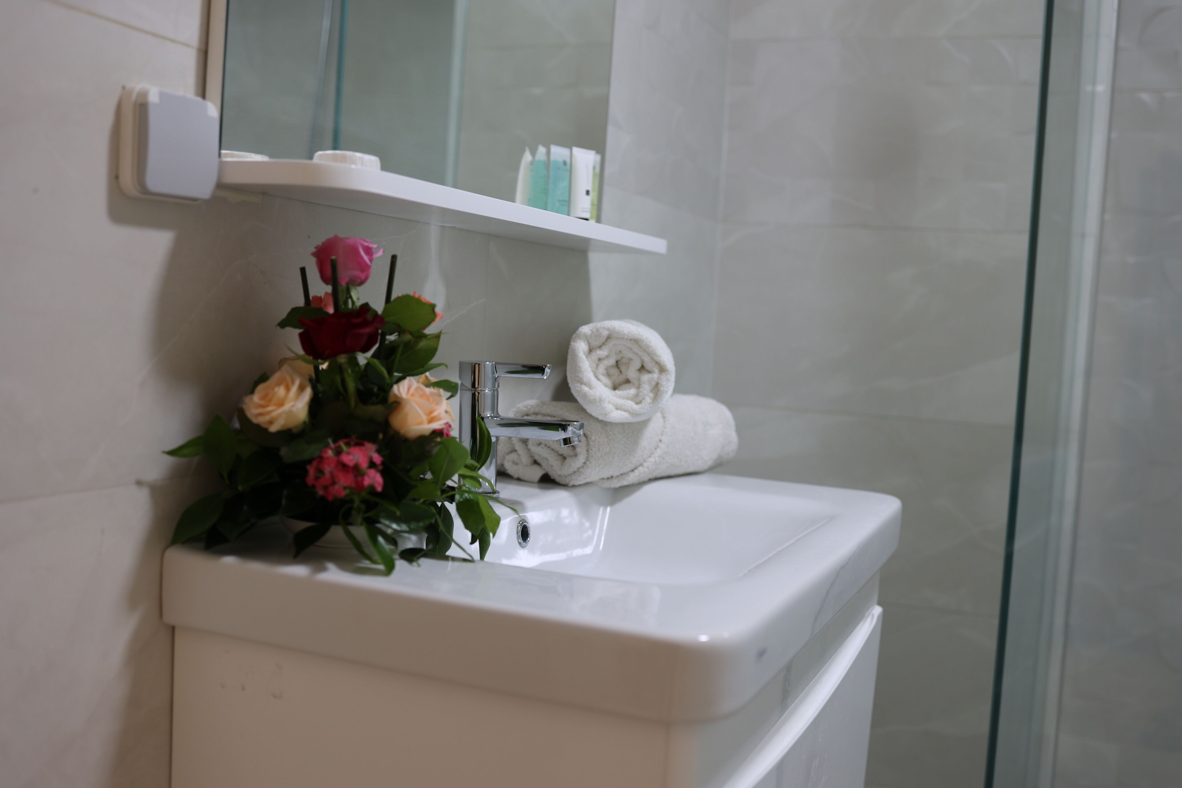 family suite | bathroom | separate bathtub and shower, free toiletries, towels
