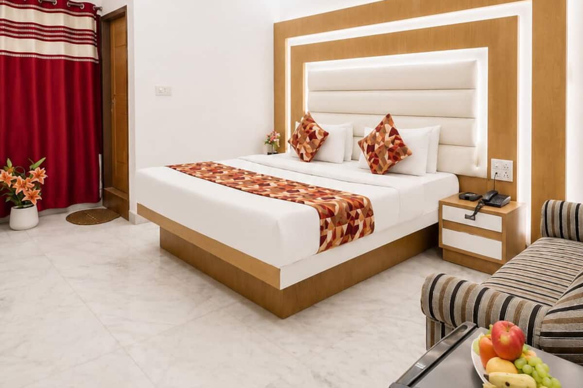 Phòng đôi Deluxe, 1 giường đôi, quang cảnh thành phố | Bộ đồ giường cao cấp, nệm cao su hoạt tính (memory foam)