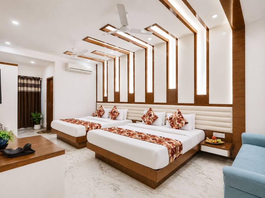 Family Double Room | Premium bedding, memory foam beds, WiFi (free), bed sheets