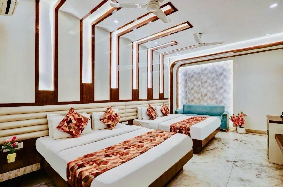 Family Double Room | Peralatan tempat tidur premium, busa memori, Wi-fi percuma, cadar katil 