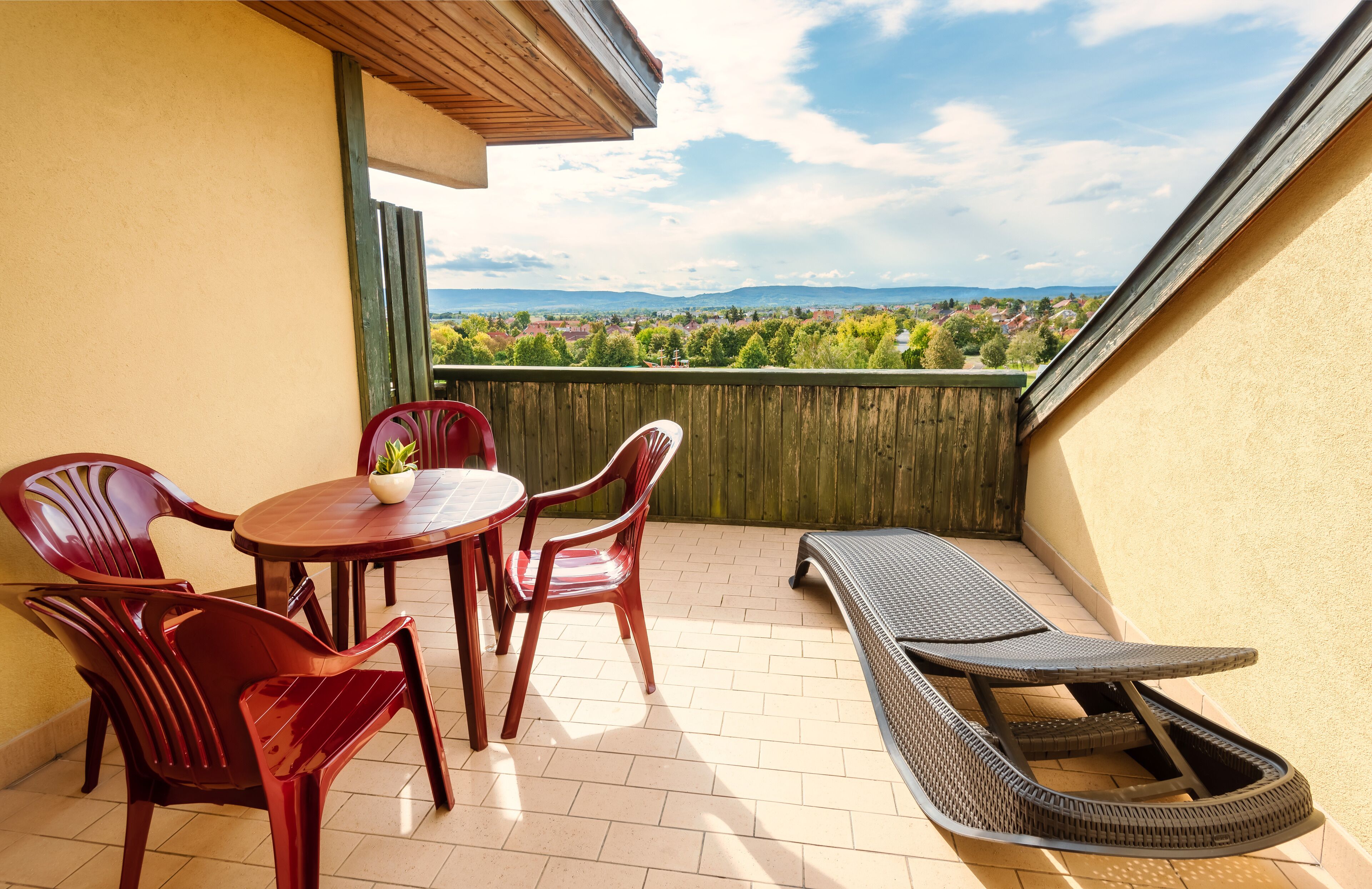 Luxe appartement, balkon | Terras