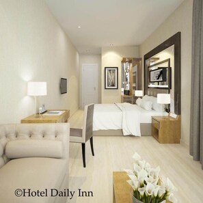 In-room safe, laptop workspace, free WiFi, bed sheets - Daily Inn Hotel Jakarta (Jakarta)