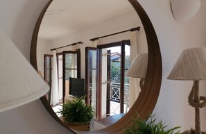 House, 2 Bedrooms, Sea View, Beachfront (Maria Christina) | Living area - Alekos Beach Houses - Alekos Beach Complex (Kefalonia)