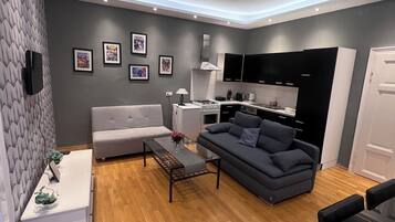 Apartment, 1 Bedroom, Private Bathroom | Down duvets, individually furnished, laptop workspace, blackout curtains