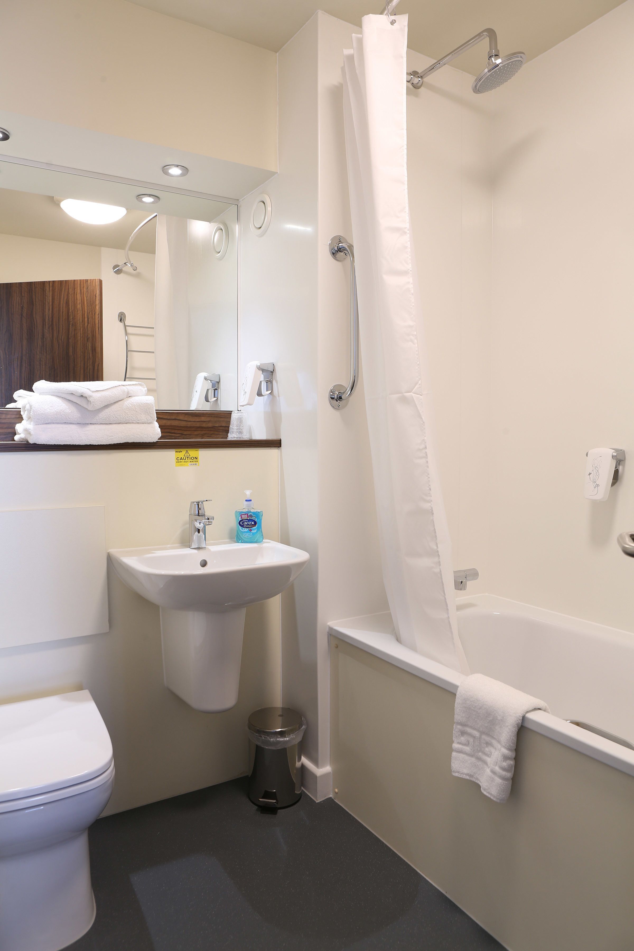 Bathroom | Shower, free toiletries, hair dryer, towels