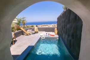 Studio outdoor jetted tub Sea View (Erinia) | Vista do quarto