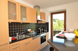 Apartment | Eigene Küche | Kühlschrank, Mikrowelle, Ofen, Herdplatte