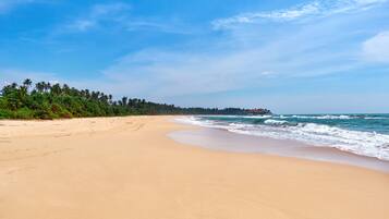 On the beach, beach towels, beach yoga