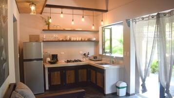 Villa, 2 Bedrooms, Kitchen, Pool View | Private kitchenette | Full-sized fridge, stovetop, cookware/dishes/utensils