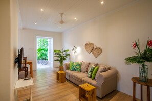 Premium Monumental ground floor two bedroom apartment, with private terrace and shared plunge pool | Living area