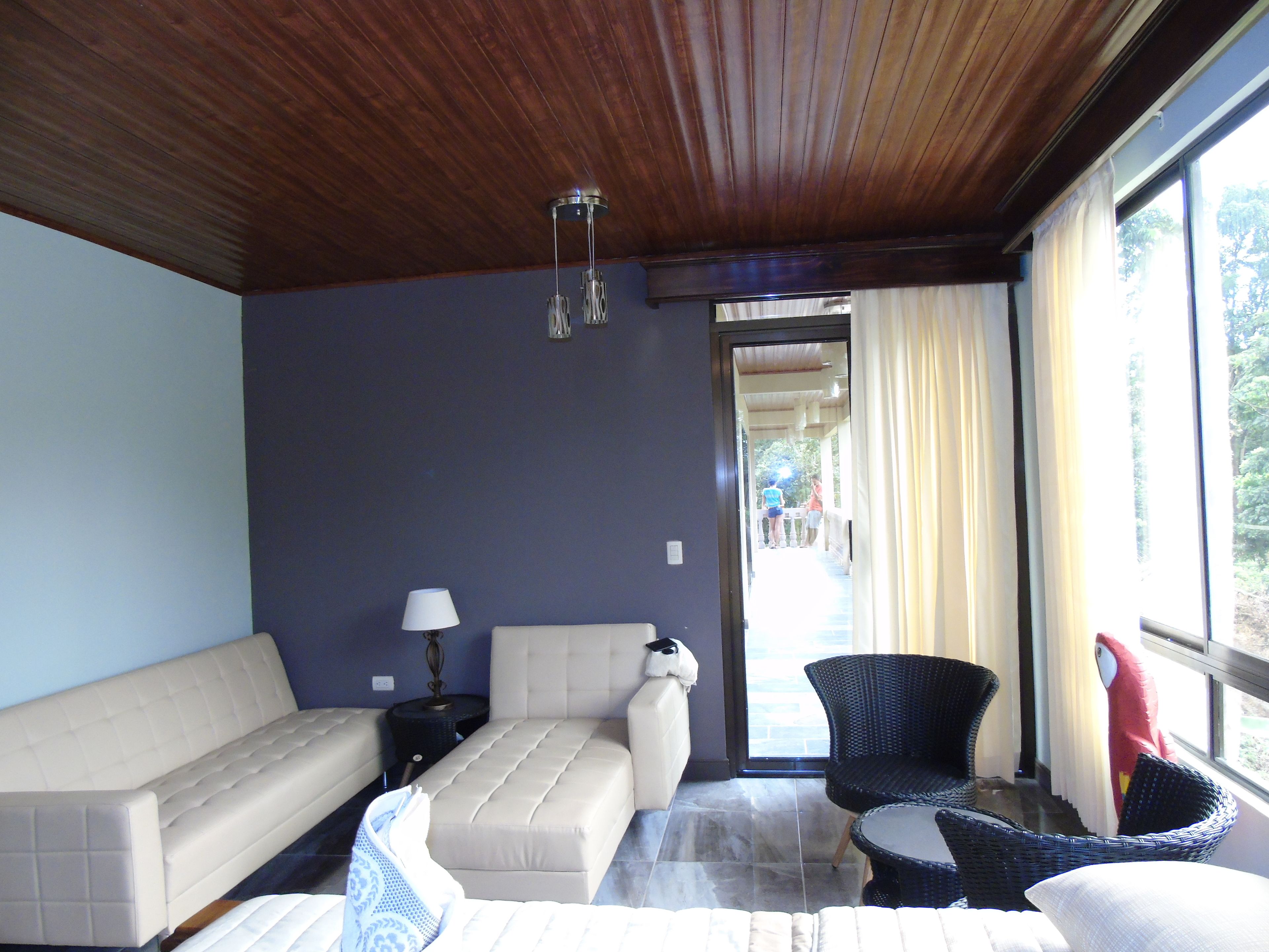 luxury double room, 1 bedroom, accessible, partial ocean view | living room | tv