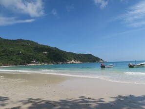 En la playa