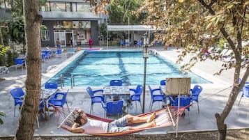 2 indoor pools, outdoor pool, pool umbrellas, pool loungers