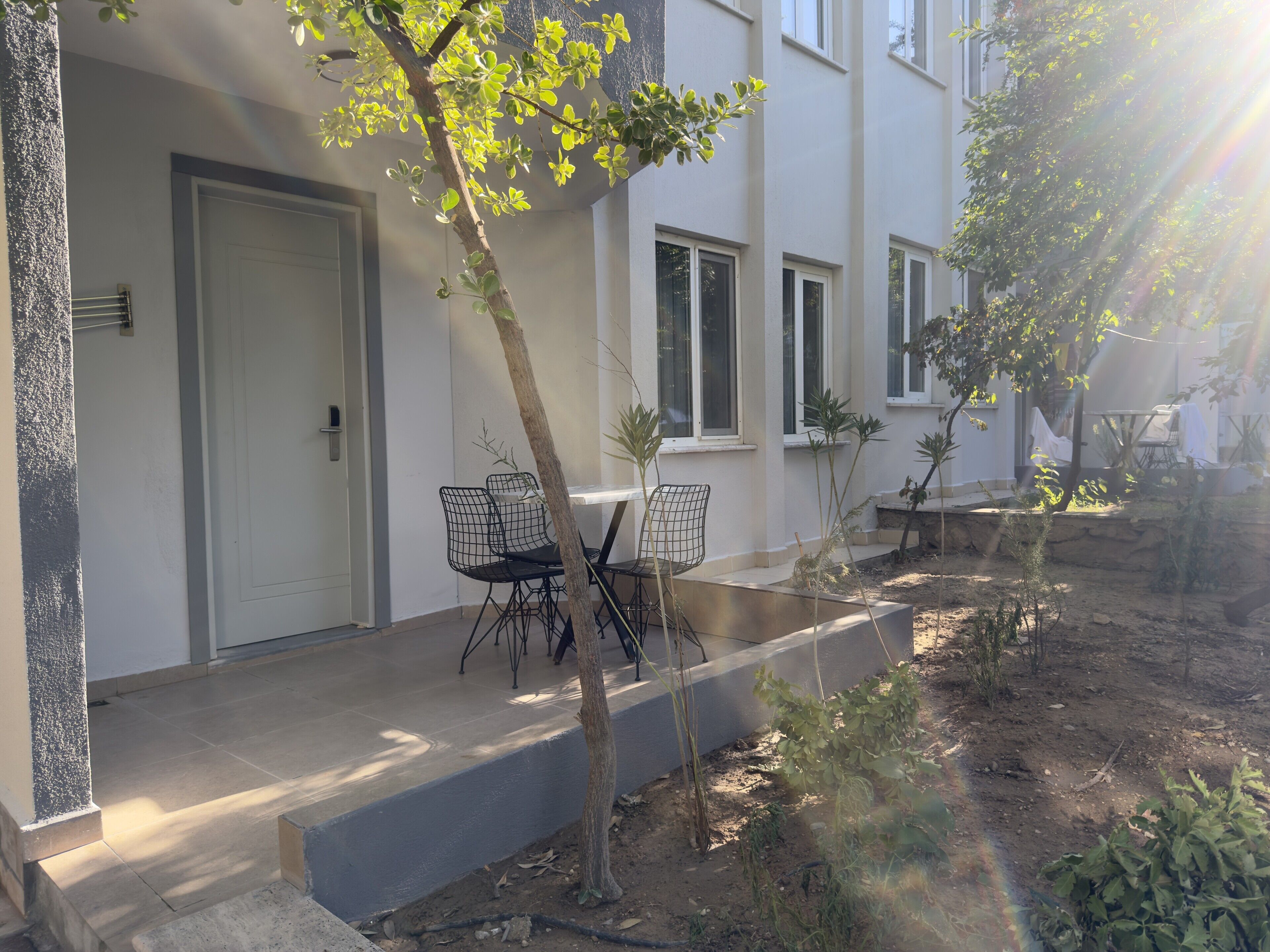 Basic Apartment, Balcony, Pool View | Terrace/patio