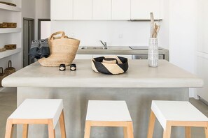 Executive Villa, 4 Bedrooms, Private Pool, Partial Sea View | Private kitchenette | Fridge, oven, stovetop, espresso maker