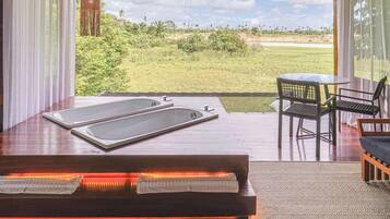 Exclusive Cabin, Lake View | Minibar, desk, laptop workspace, blackout drapes