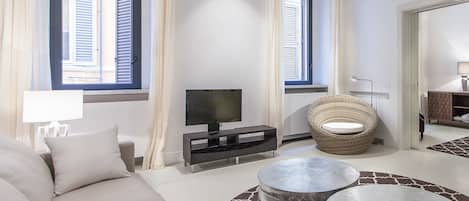 Apartment, 1 Bedroom | Living area | LCD TV, DVD player