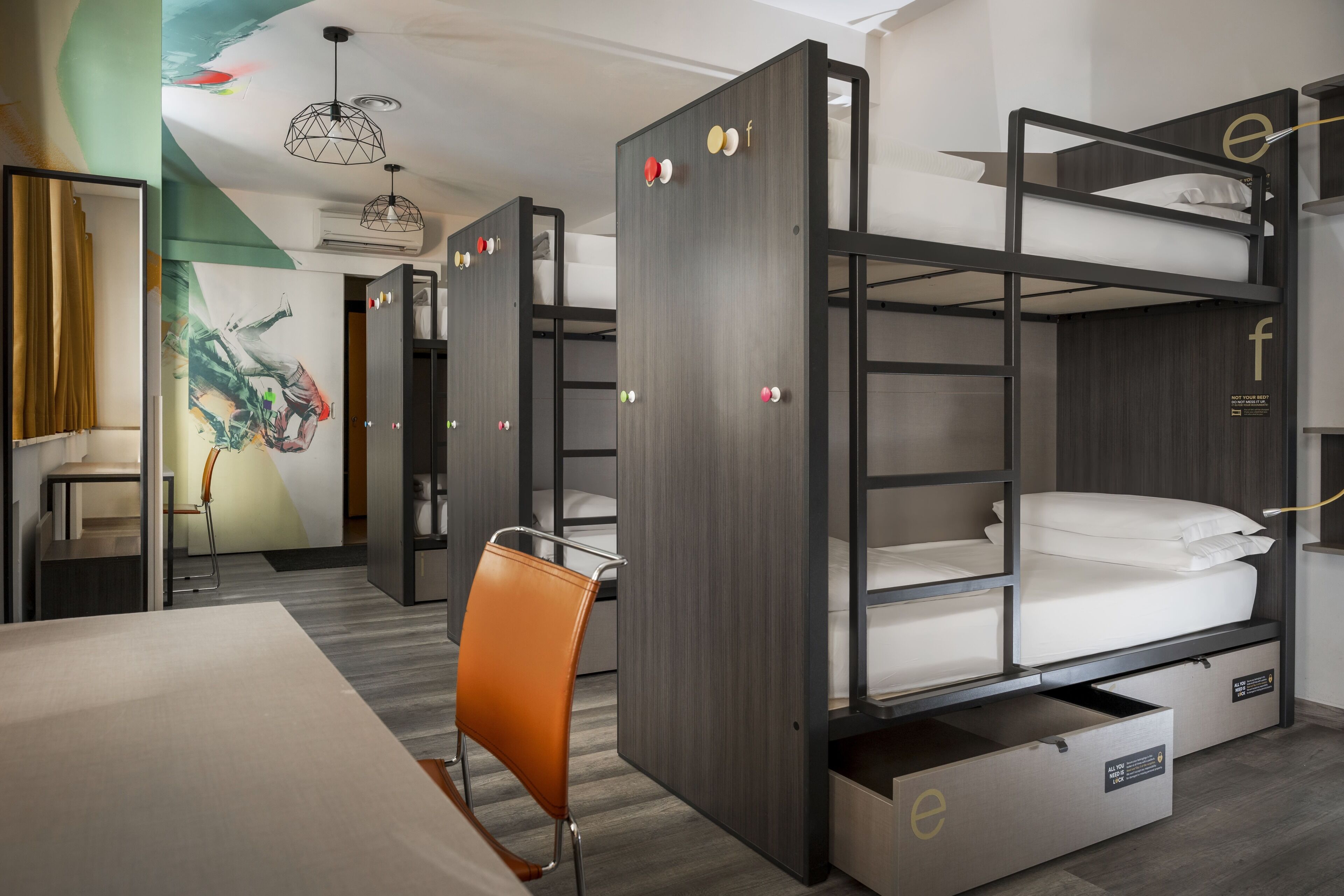 共用宿舍, 男女混合宿舍 (10 pax) | 記憶棉床墊、房內夾萬、隔音、免費 Wi-Fi