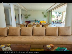 Luxury Villa, 5 Bedrooms | Living area | Flat-screen TV, DVD player - Villa Ramses (Marrakech)