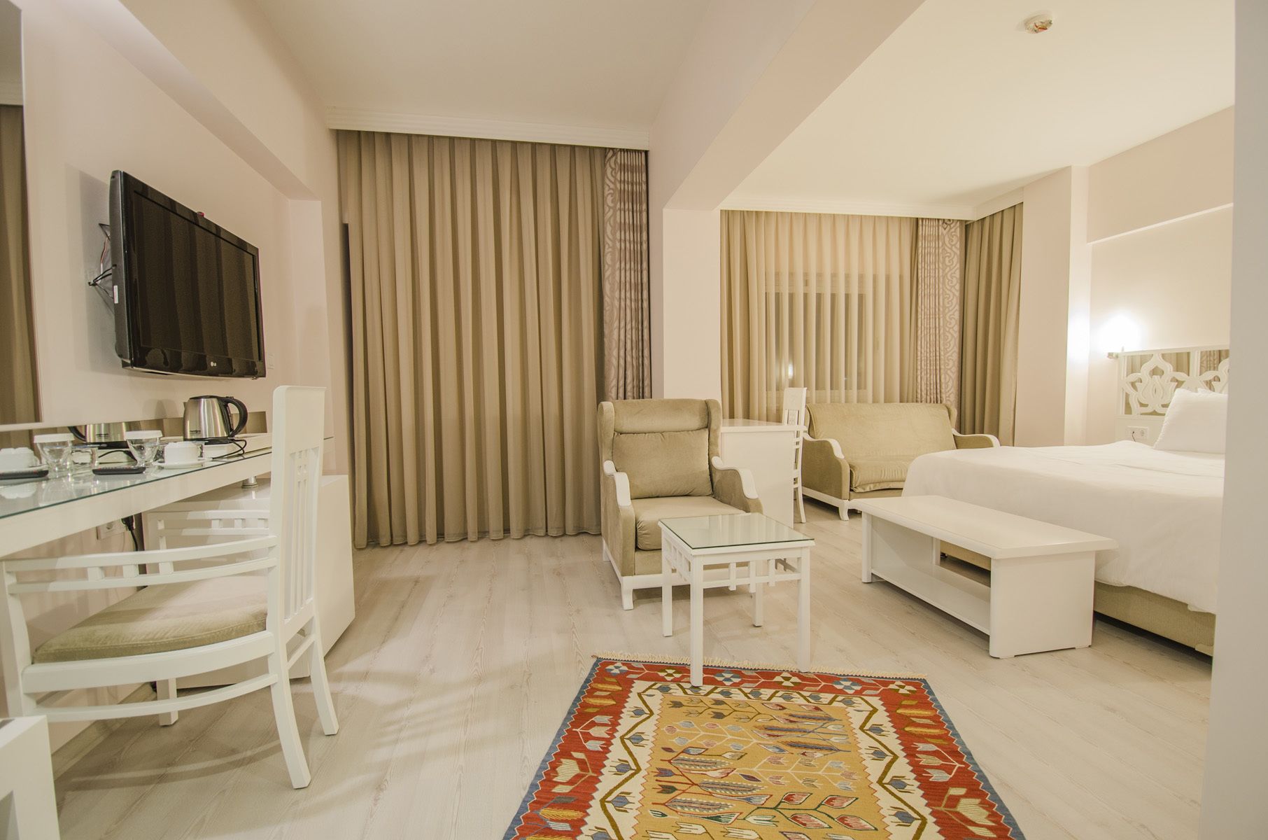 room, corner | living area | lcd tv