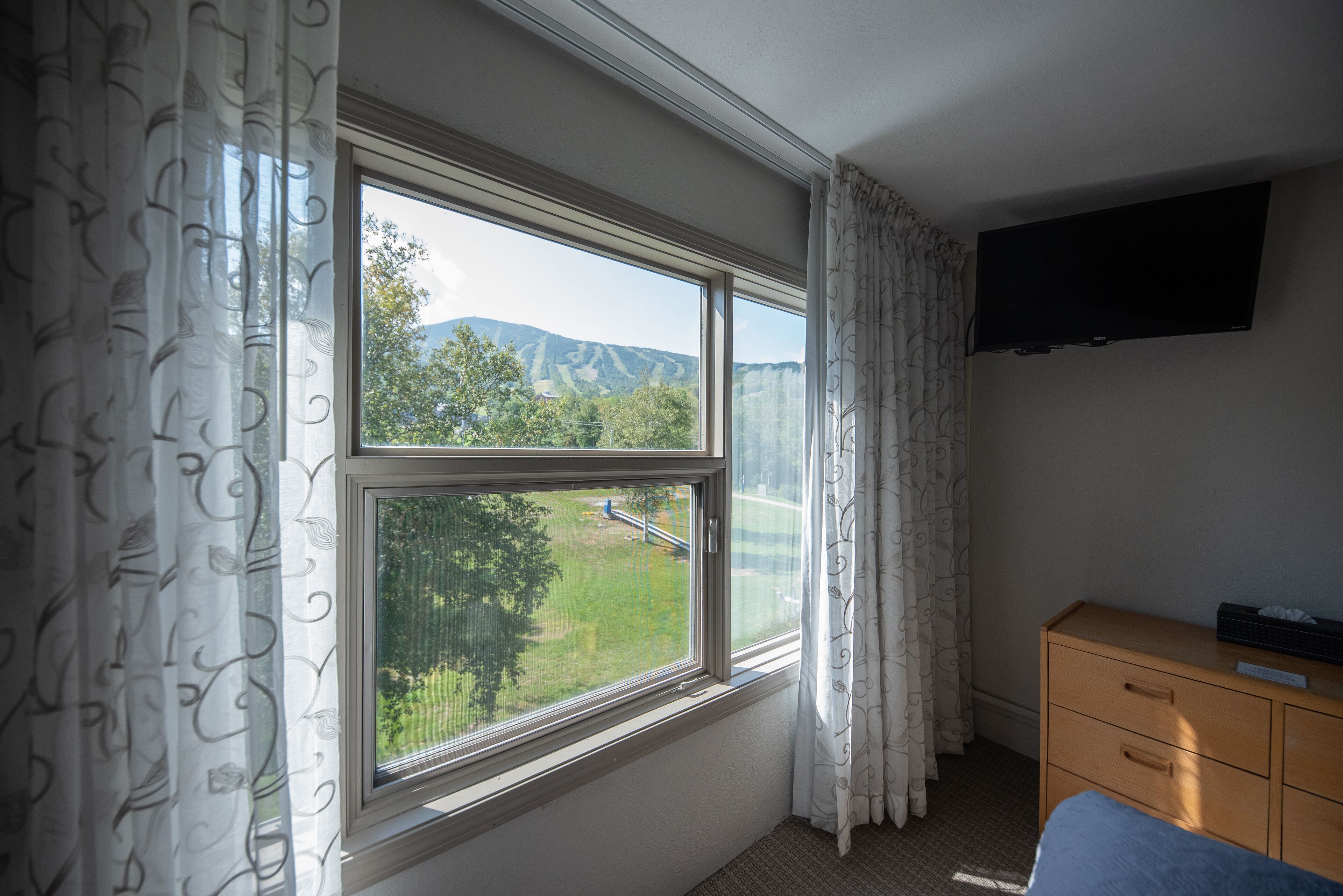 loft queen bed w/ full bed, twin trundle | mountain view