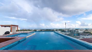 Outdoor pool, a rooftop pool
