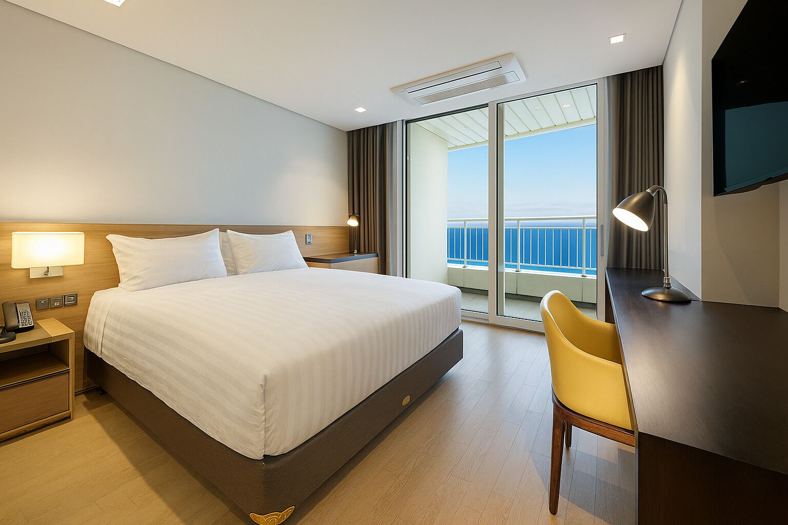 In-room safe, laptop workspace, blackout drapes, soundproofing