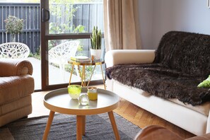 Chic Designer Abode (w/ Single Sofa Bed) | Living area - Downtown Designer Abode (Christchurch)