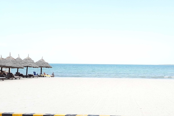 Private beach nearby, white sand, beach shuttle, sun loungers