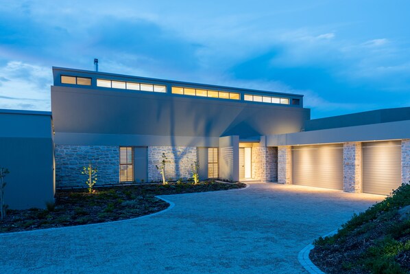 Front of property – evening/night