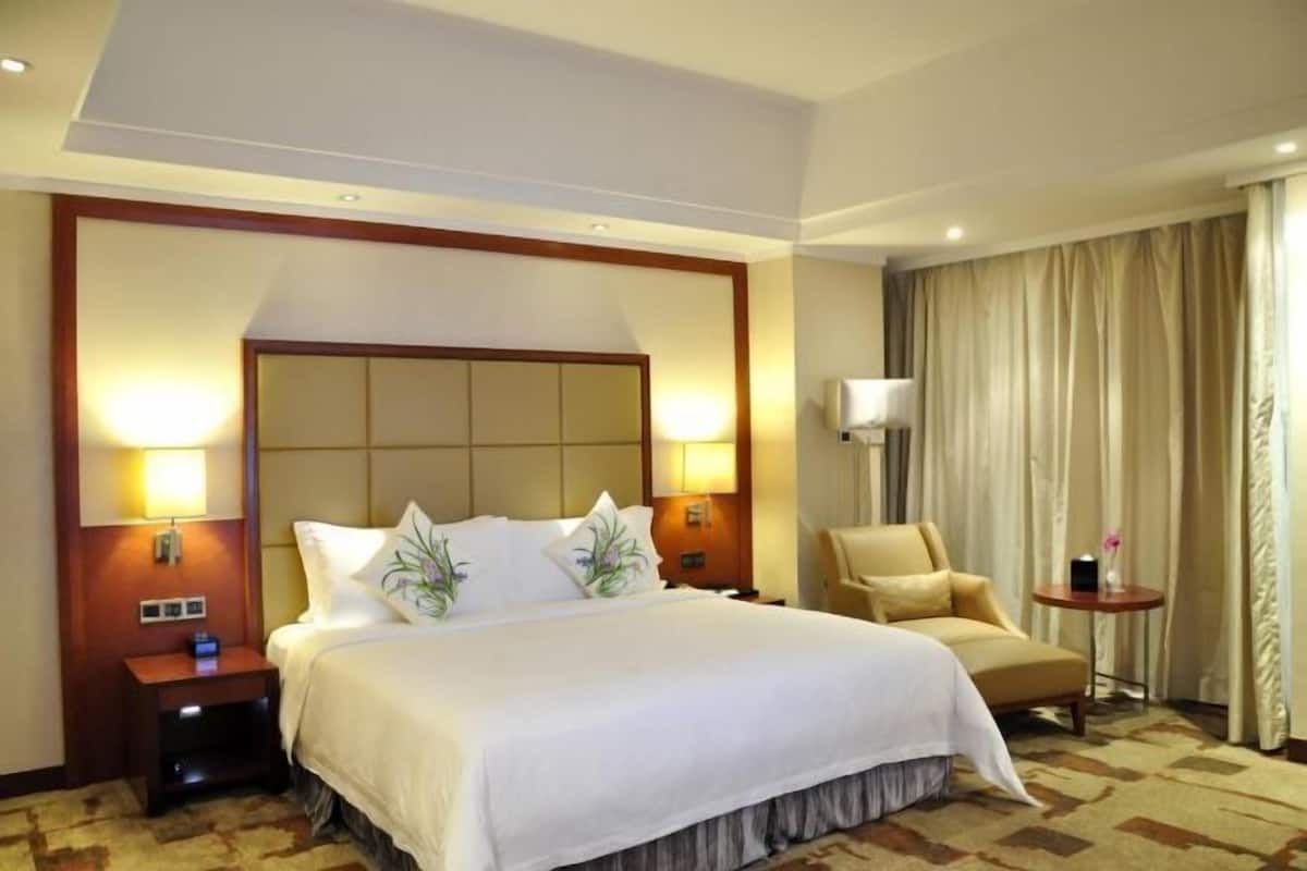 Minibar, caja fuerte, escritorio y cortinas opacas