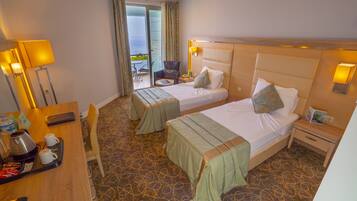 Standard Double or Twin Room, 1 Double or 2 Twin Beds, Sea View | Minibar, in-room safe, desk, free WiFi