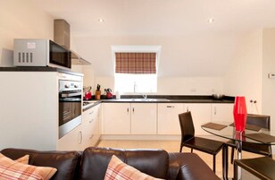 Deluxe Apartment, 2 Bedrooms | Private kitchen | Fridge, microwave, coffee/tea maker, electric kettle